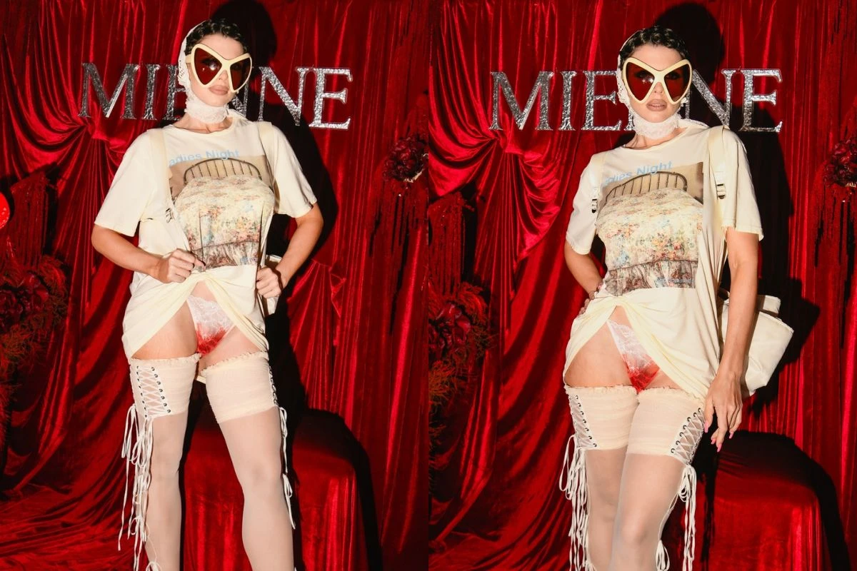 Julia Fox surge com visual que insinua menstruação em evento