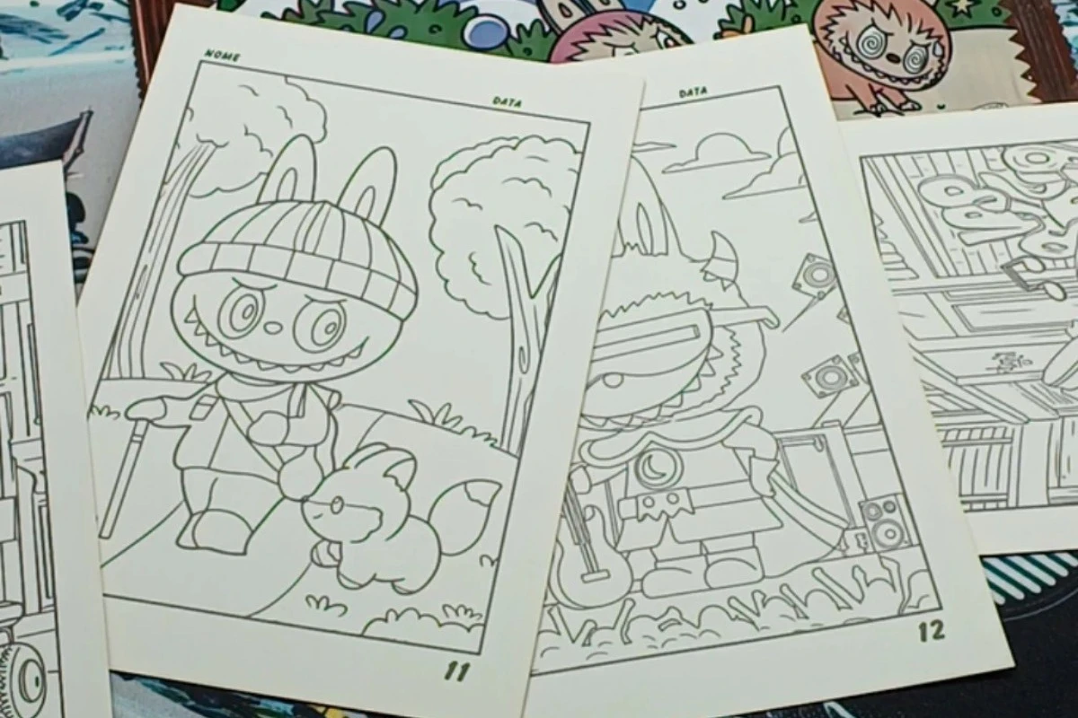 Obsessão pelo Labubu inspira livros de colorir com o personagem