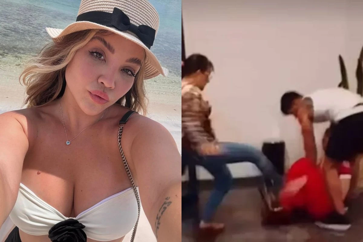 Imagem forte: veja momento em que influencer é agredida pela ex-sogra