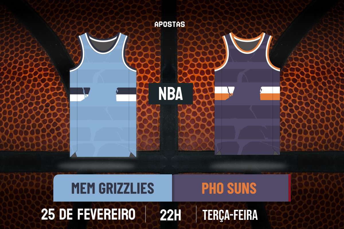 Palpite Memphis Grizzlies x Phoenix Suns – NBA – 25/02/2025