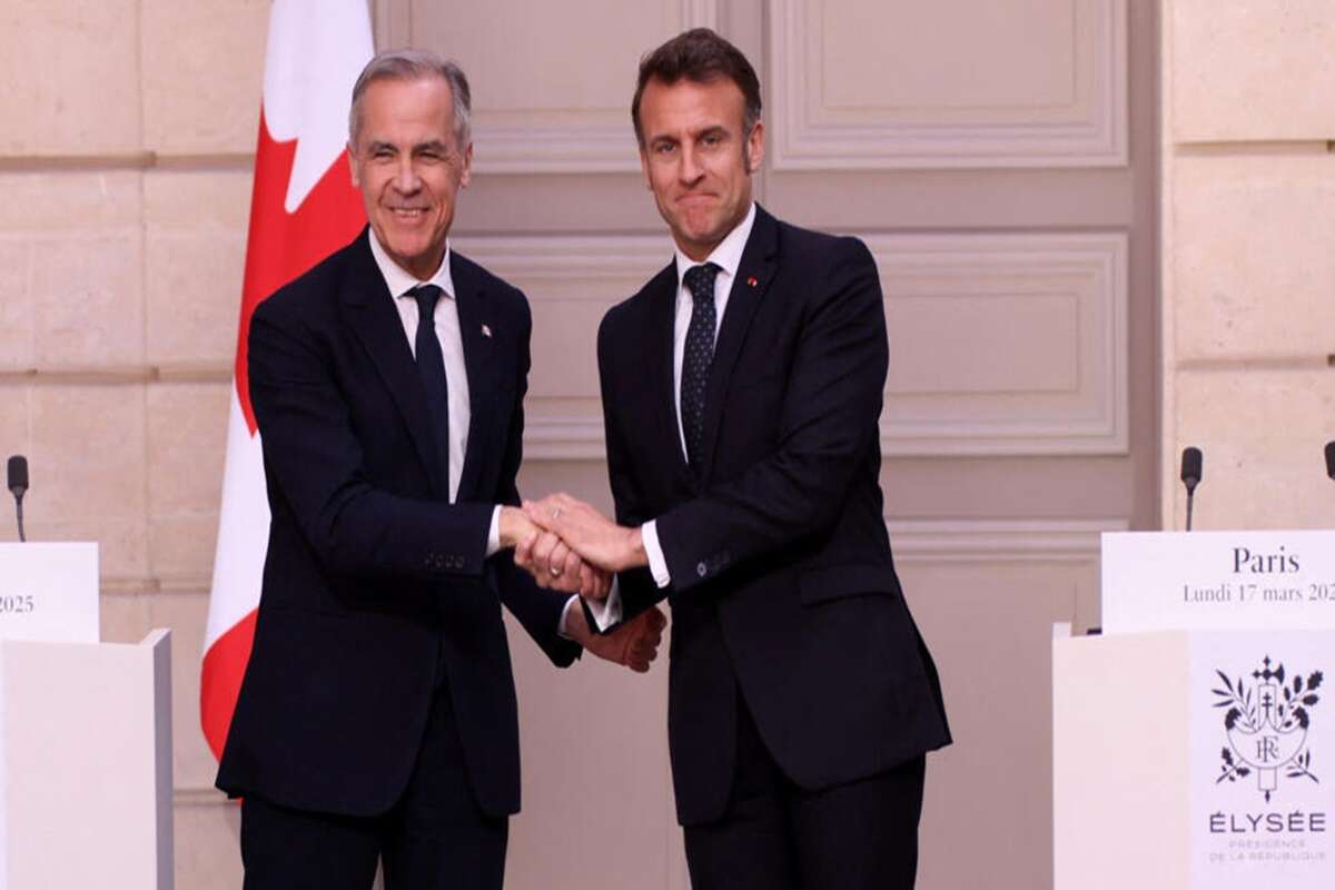 Carney e Macron criticam tarifas de Trump e defendem comércio justo