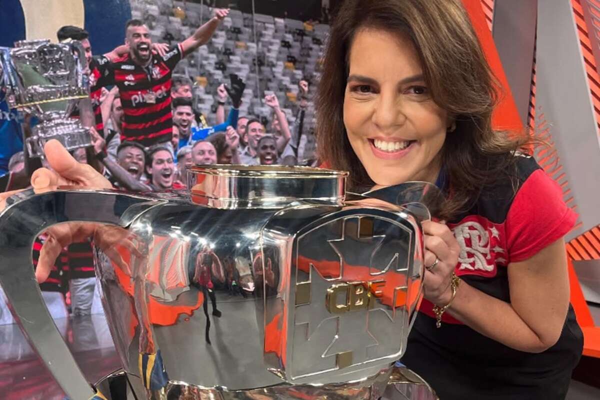 Vídeo: após vitória do Flamengo, Mariana Gross comemora no RJ1