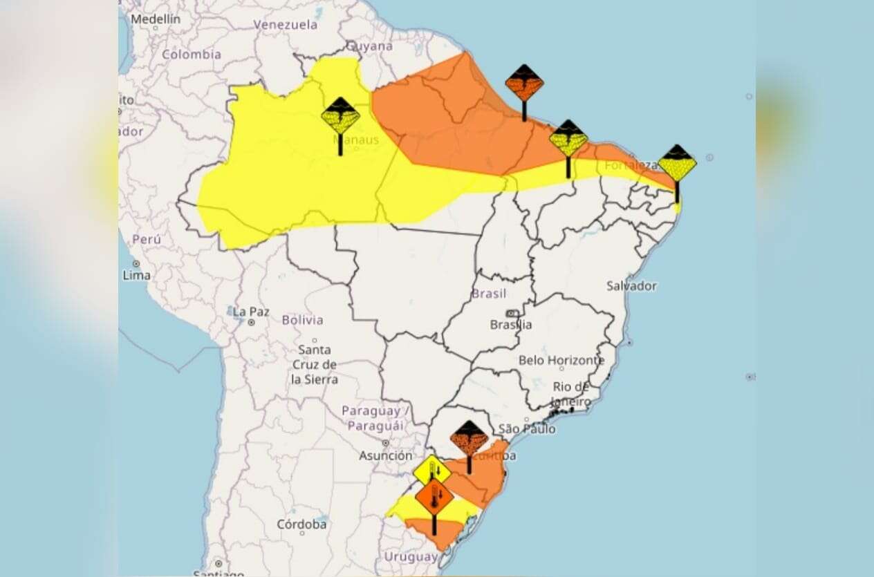 Frente fria: Sul e Sudeste devem ter queda nas temperaturas nesta 2ª