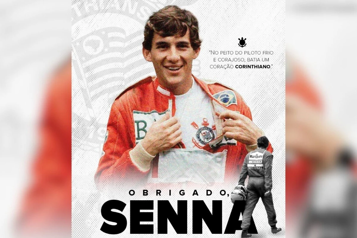 Corinthians homenageia Ayrton Senna, torcedor ilustre do clube