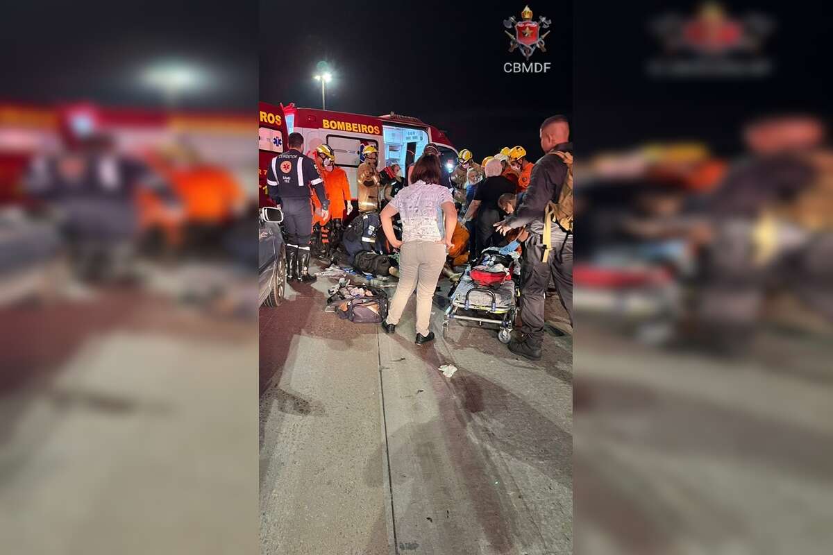 Motociclista morre em acidente envolvendo outros três veículos no DF