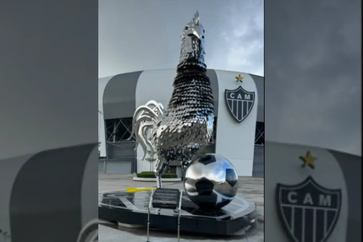Atlético-MG inaugura estátua de Galo com 8m de altura. Veja vídeo