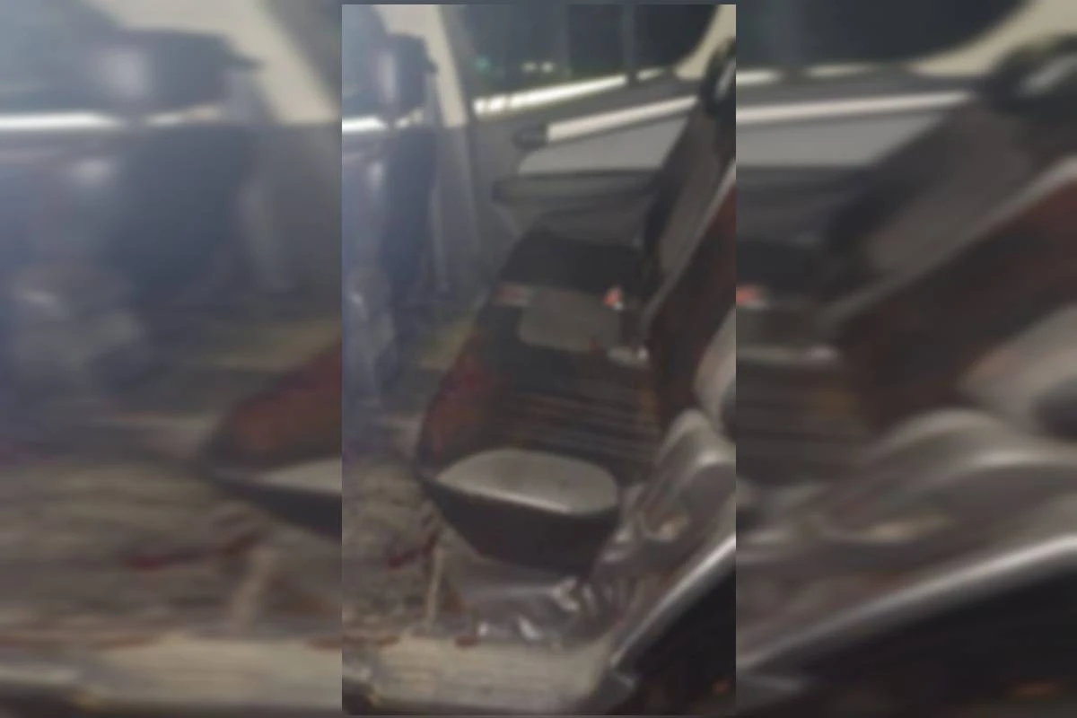 Veja como ficou delegacia e carro de motorista esfaqueado dentro da DP