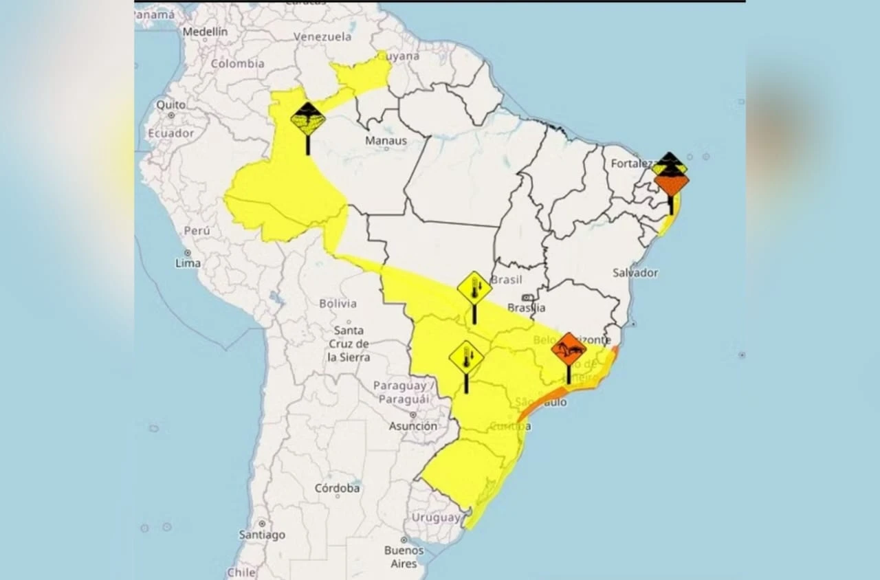 Clima nesta 3ª: frente fria leva geadas ao Sul e Nordeste tem chuvas