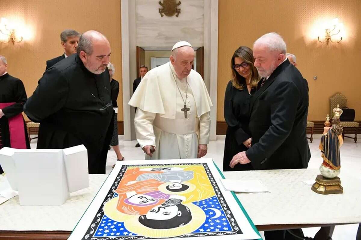 Lula deu de presente ao papa Francisco quadro de J. Borges