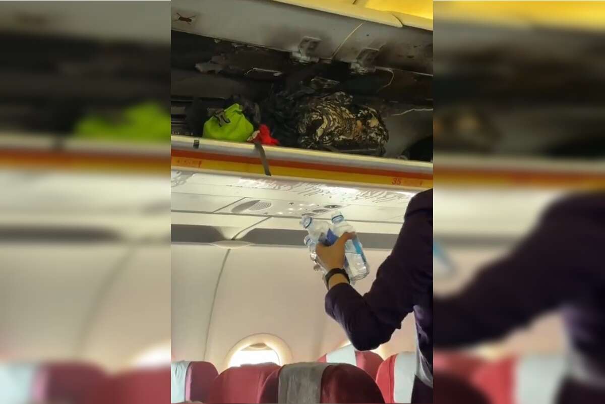 Vídeo: avião faz pouso de emergência na China após fogo no bagageiro