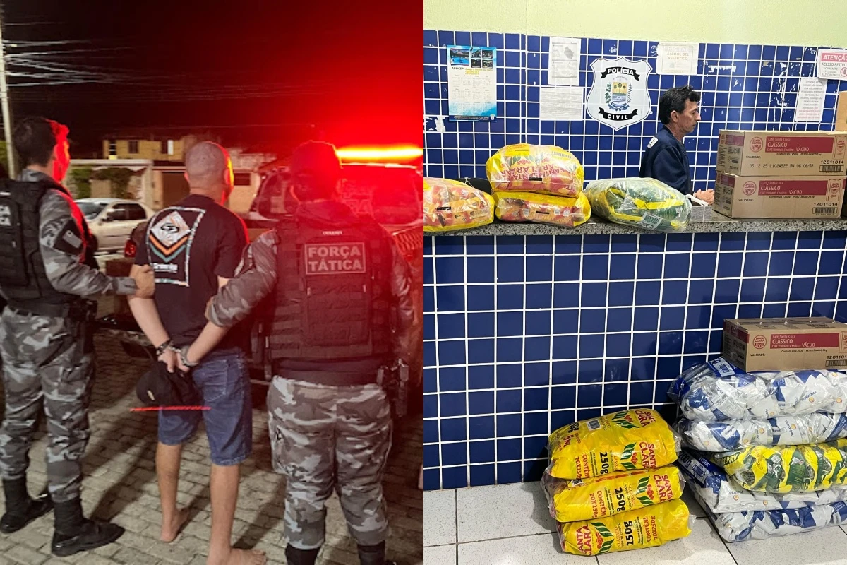 Suspeito é preso ao tentar roubar 540 pacotes de café em supermercado