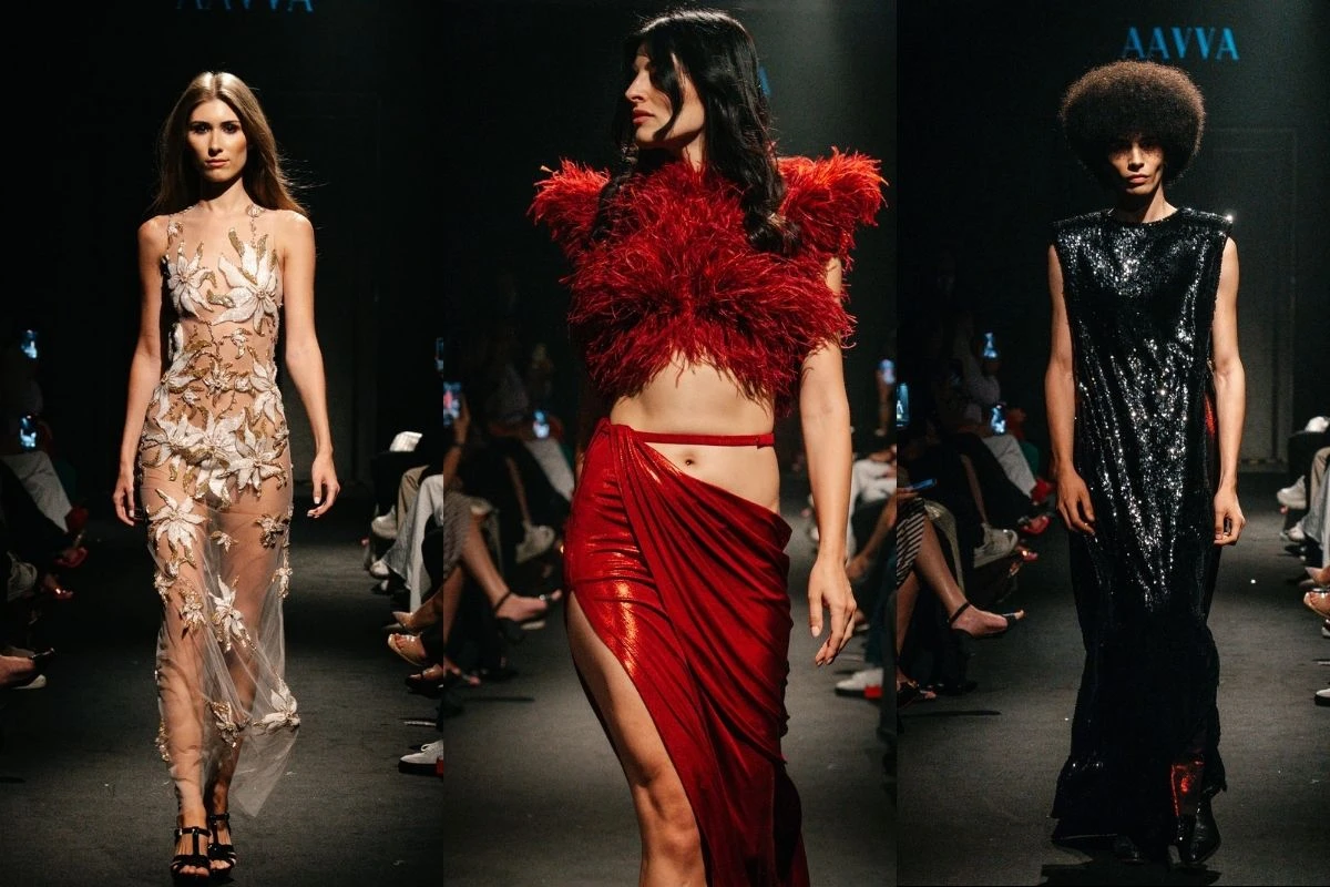 Desfile da marca brasileira Aavva encerra evento de moda em Dubai