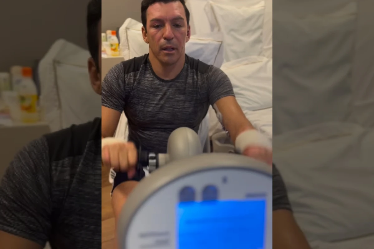 Vídeo: Lúcio posta fisio com bola após ter 18% do corpo queimado