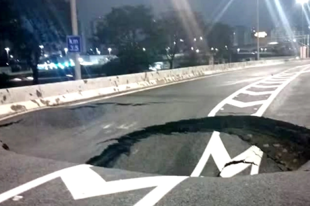 Cratera na Tietê: liberação de pista prevista para esta 4ª é adiada