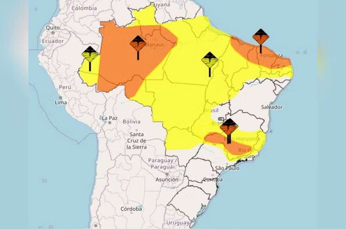 Clima: Inmet faz alerta de chuvas intensas em vários estados; confira