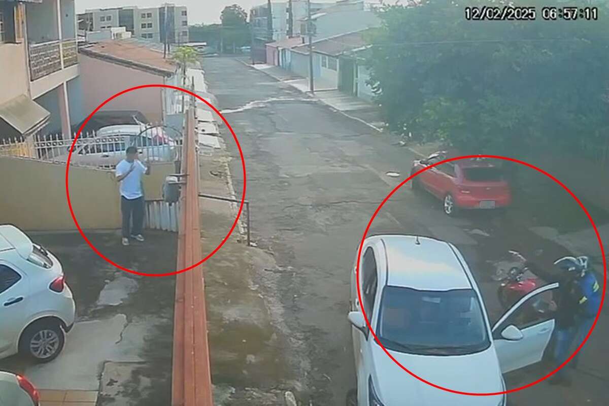 DF: família é rendida em carro e assaltada por dupla na porta de casa