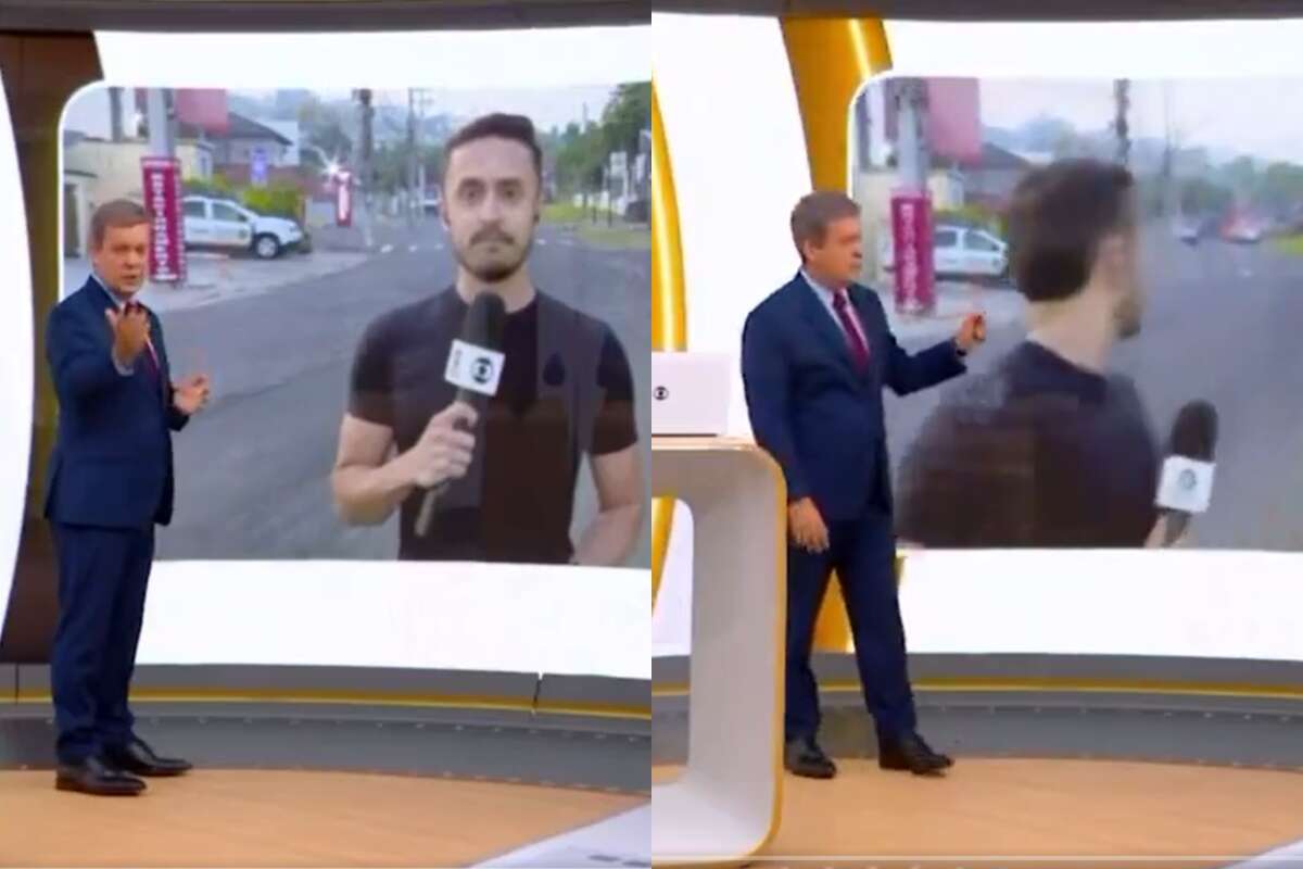 Repórter da Globo é surpreendido por tiros ao vivo em Novo Hamburgo