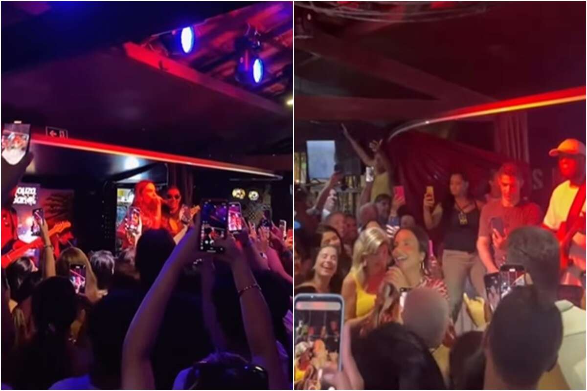 Ivete Sangalo surpreende fãs com show em bar na Praia do Forte