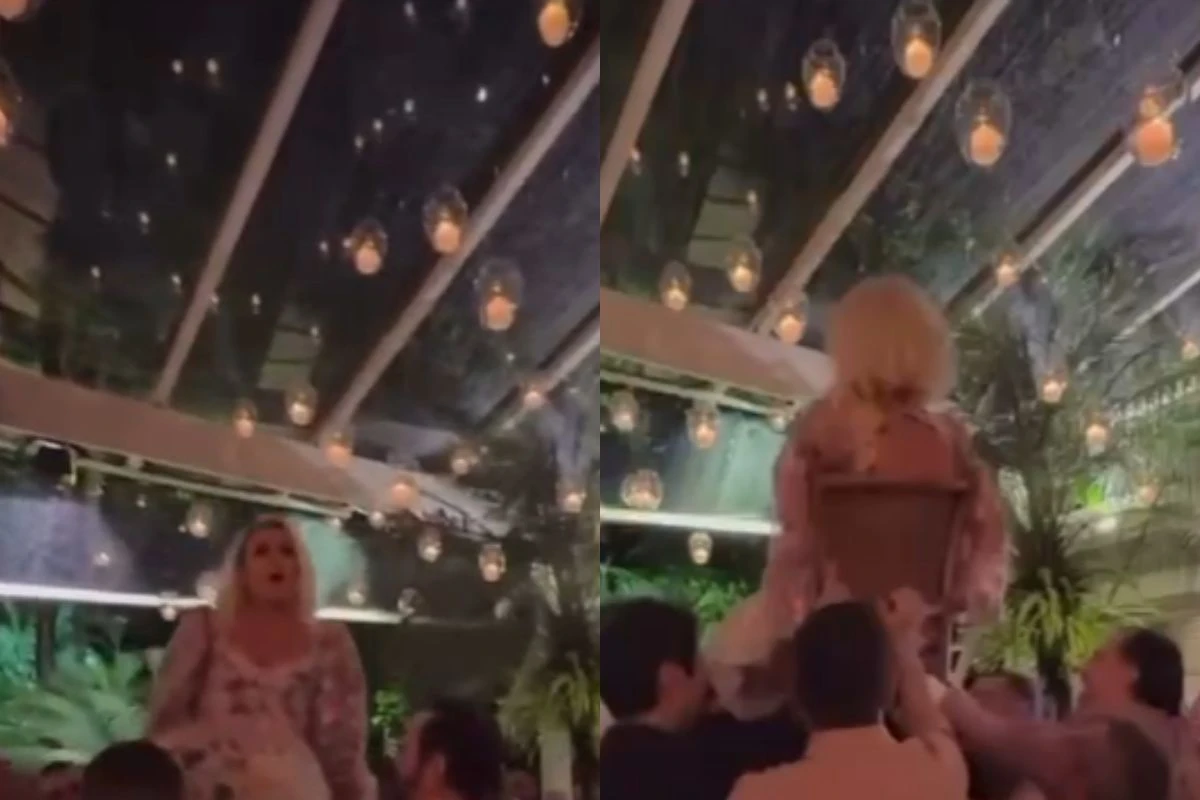 Vídeo: Ana Maria Braga é “jogada” para o alto em festa de casamento