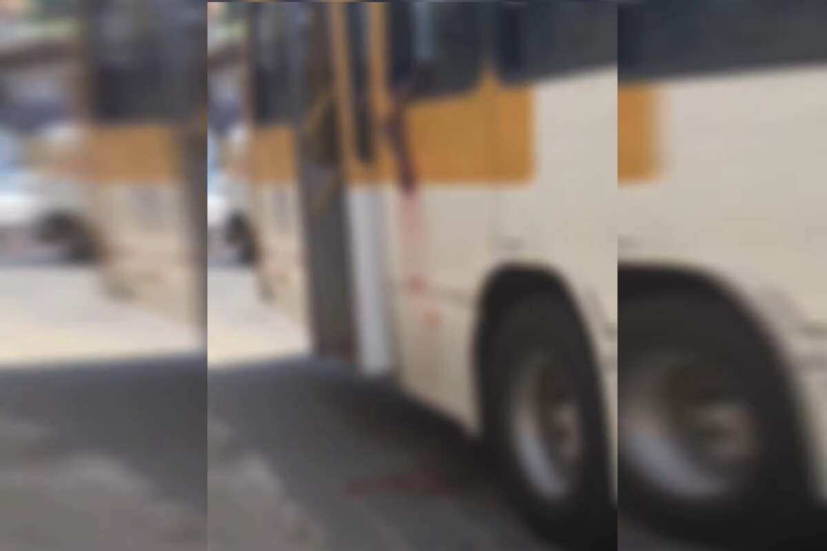 Vídeo: passageira faz selfie em ônibus e tem braço arrancado por poste