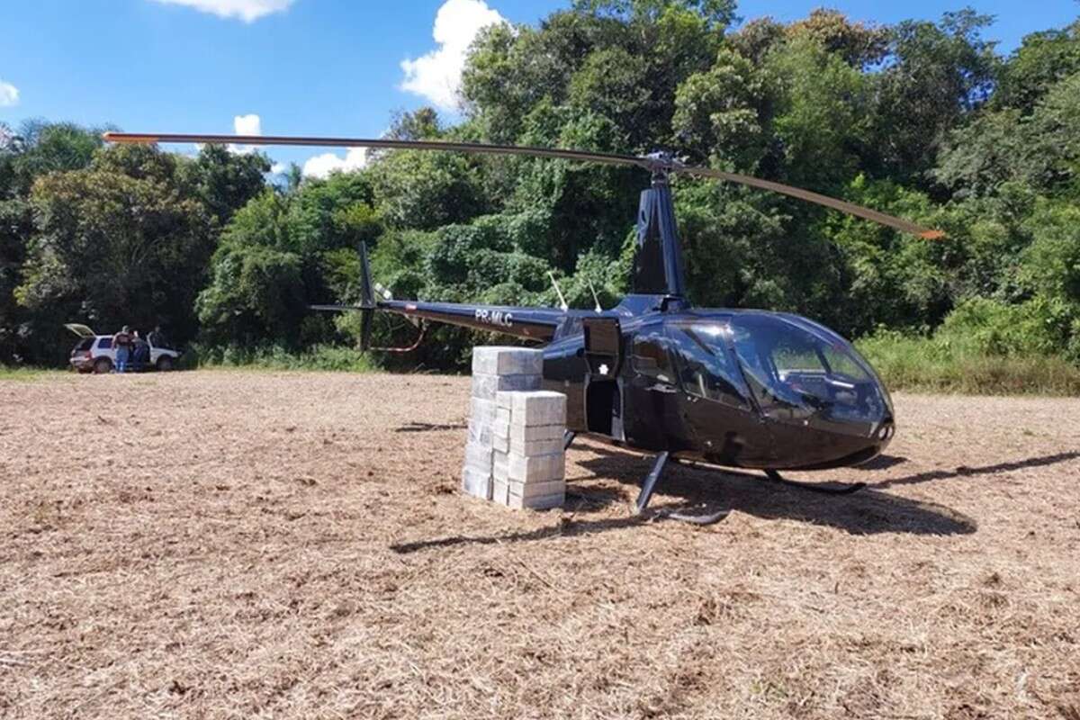 PF faz operação no DF contra bando que levou 453 kg de drogas em helicóptero