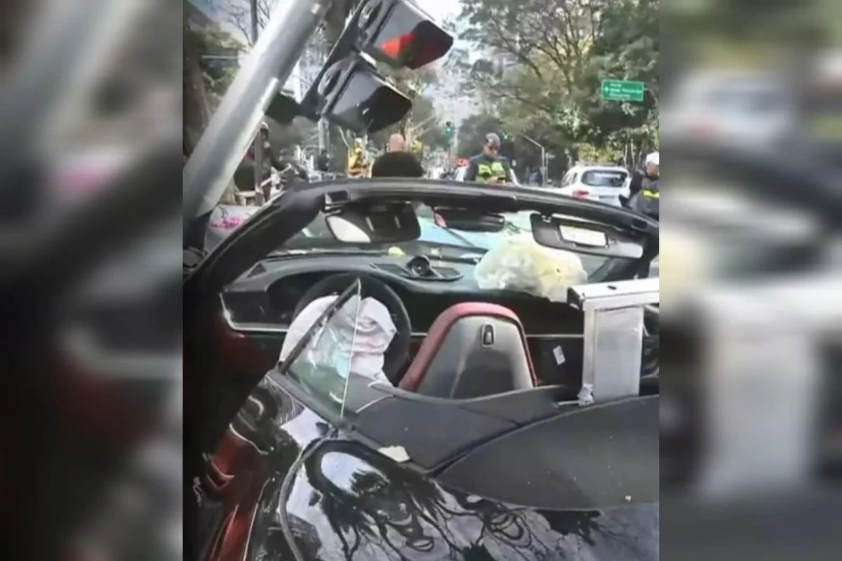 Vídeo: como ficou Porsche de Gato Preto após acidente na Faria Lima