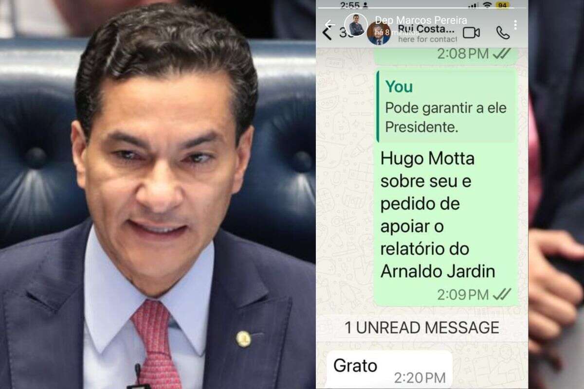 Marcos Pereira vaza zap com Rui Costa e ameaça processar repórter