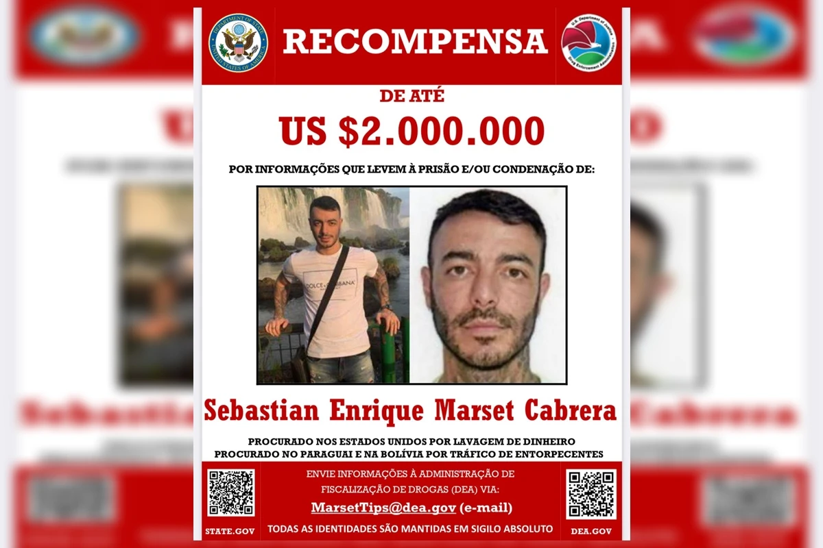 EUA oferecem recompensa de R$ 10 mi por narco que pode estar no Brasil