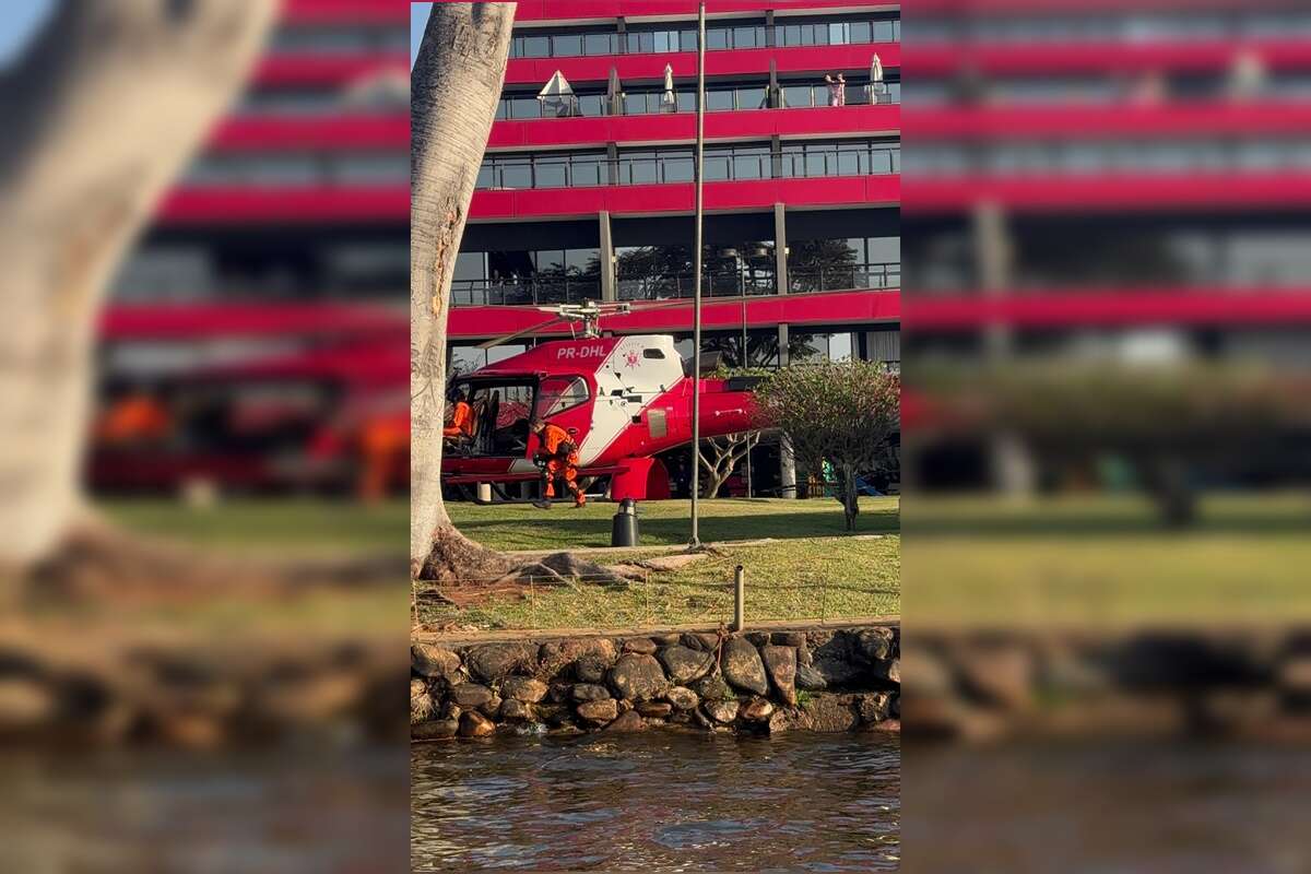 Vídeo: casal cai de jet-ski no Lago Paranoá e é salvo pelos bombeiros