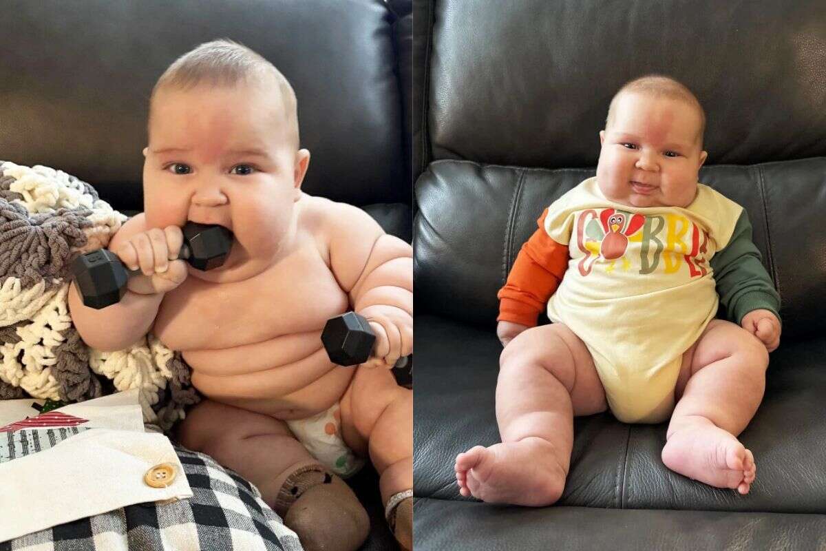 Bebê “gigante” chama atenção da NFL por pesar 15kg com 5 meses