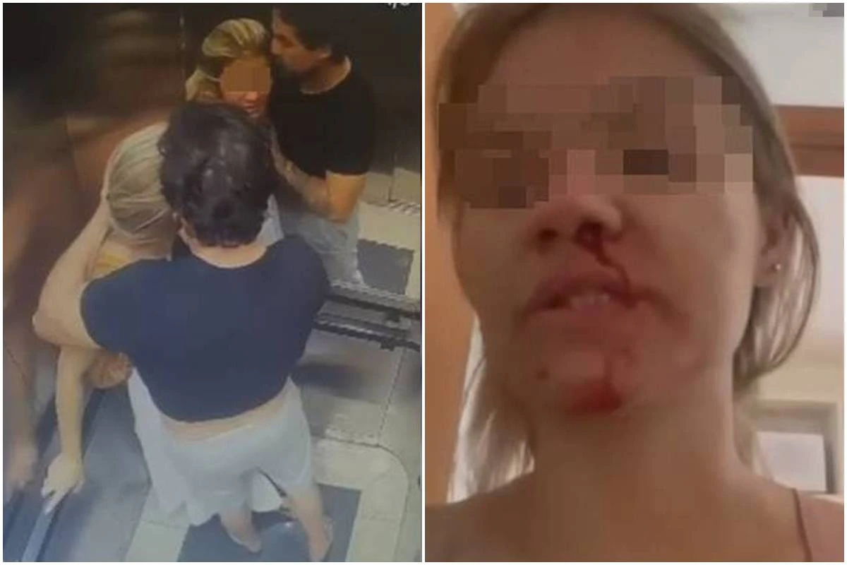 Vídeo: homem agride namorada, limpa sangue com camisa e depois a beija