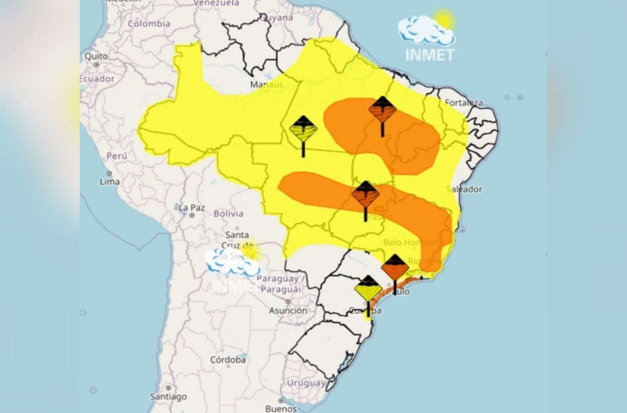 Clima: país segue com alertas de perigo para temporais; confira onde