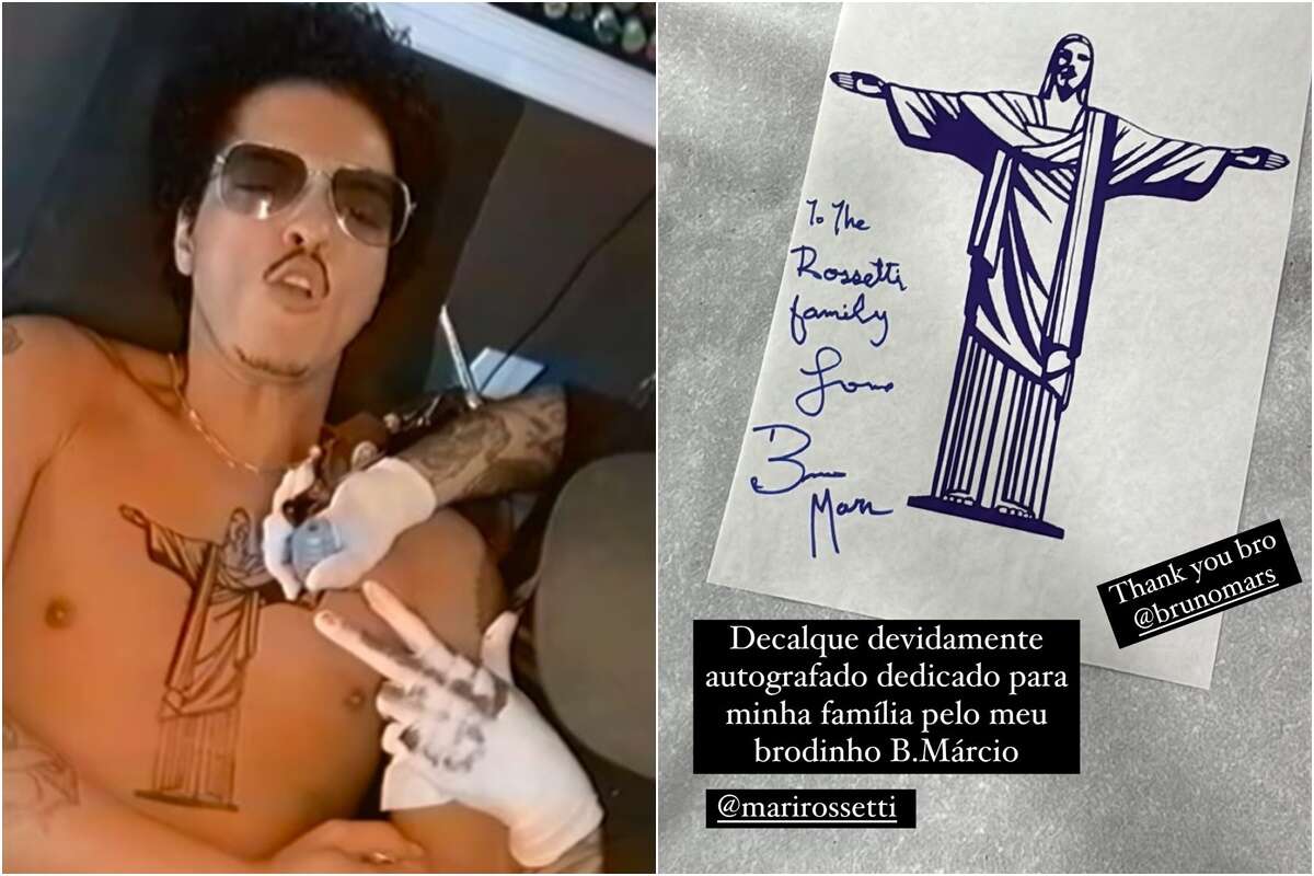 Tatuador que aparece em vídeo de Bruno Mars dá detalhes de encontro