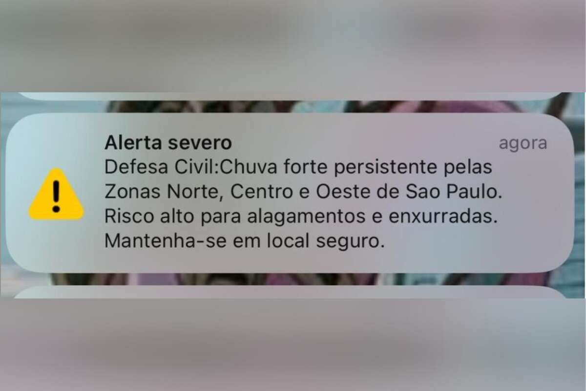 Recebeu alerta de chuva no celular? Defesa Civil de SP explica sistema