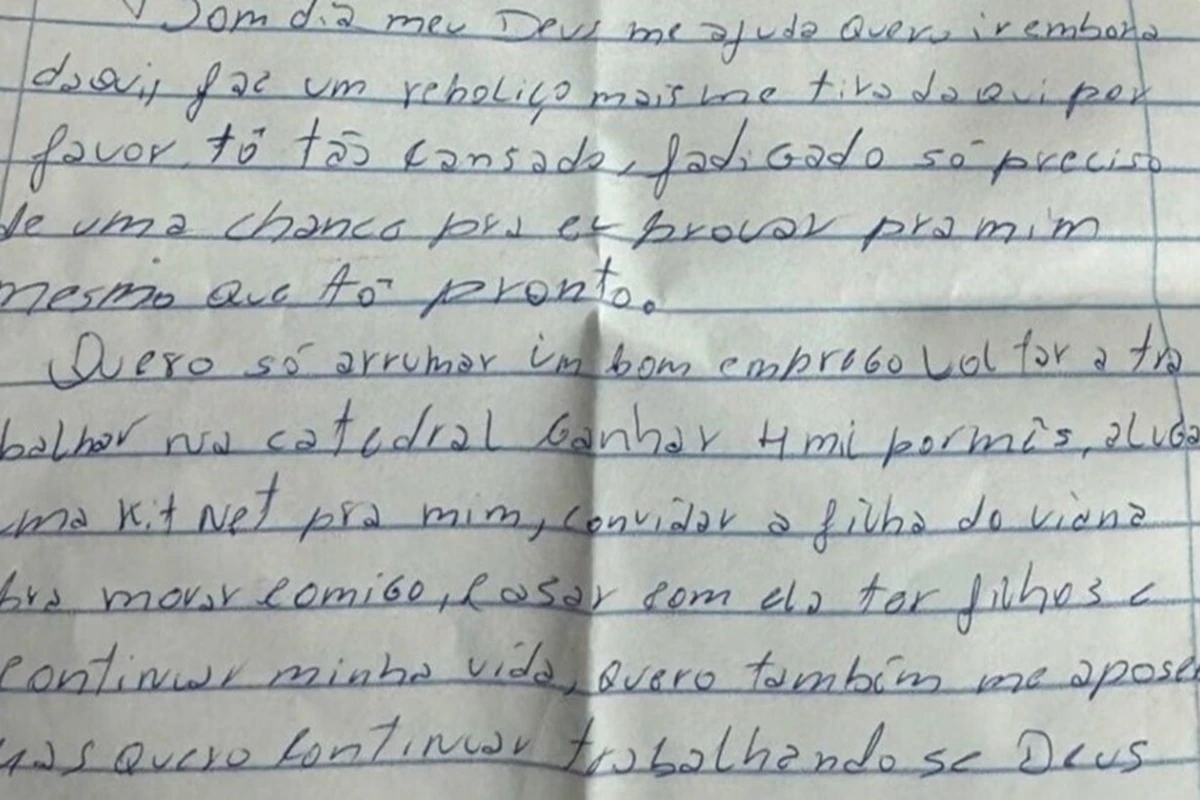 Veja carta de interno sobre abusos e horrores em clínica do terror