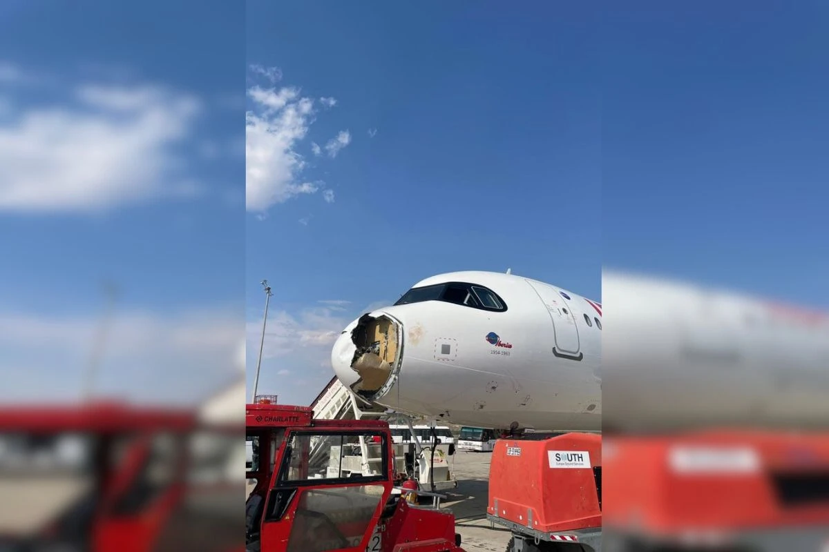 Avião faz pouso de emergência após colidir com pássaros na Espanha
