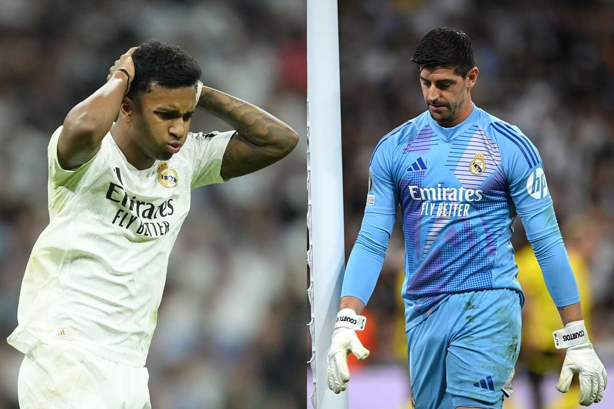 Baixas no Real: Rodrygo e Courtois fora do clássico contra o Barcelona