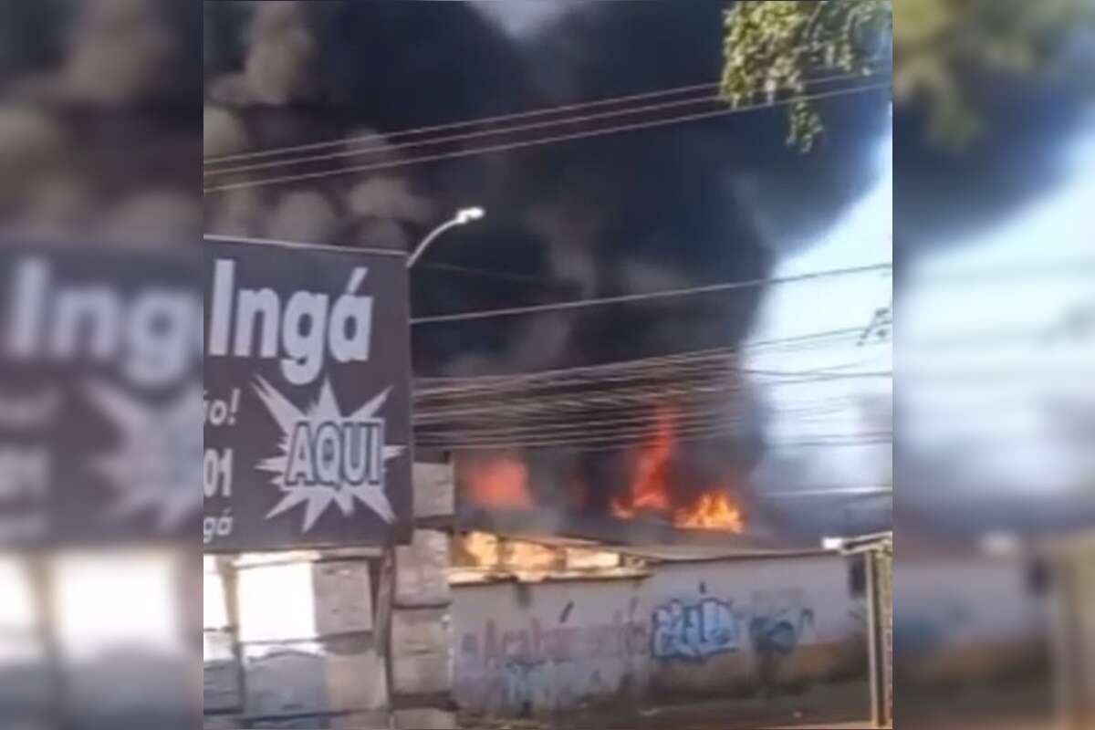 Vídeo: incêndio destrói casa e assusta moradores no Entorno do DF