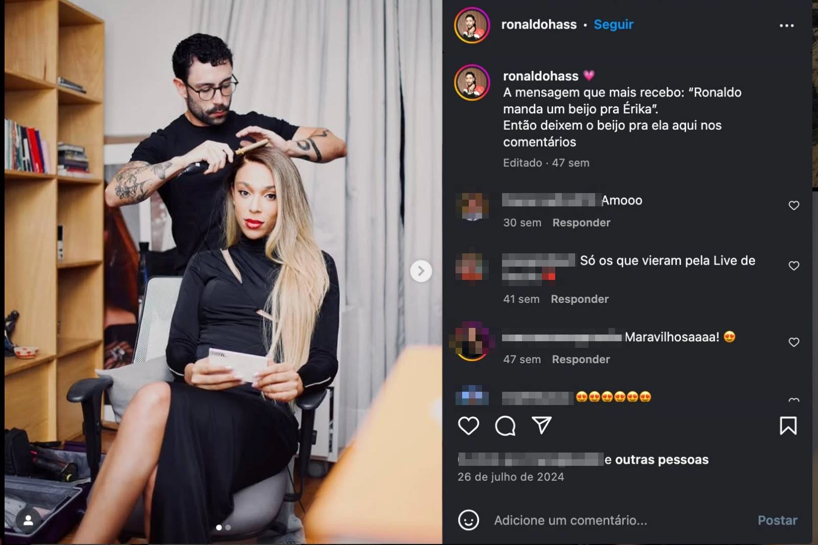 Maquiadores: não, meus amores, Erika Hilton não representa uma minoria