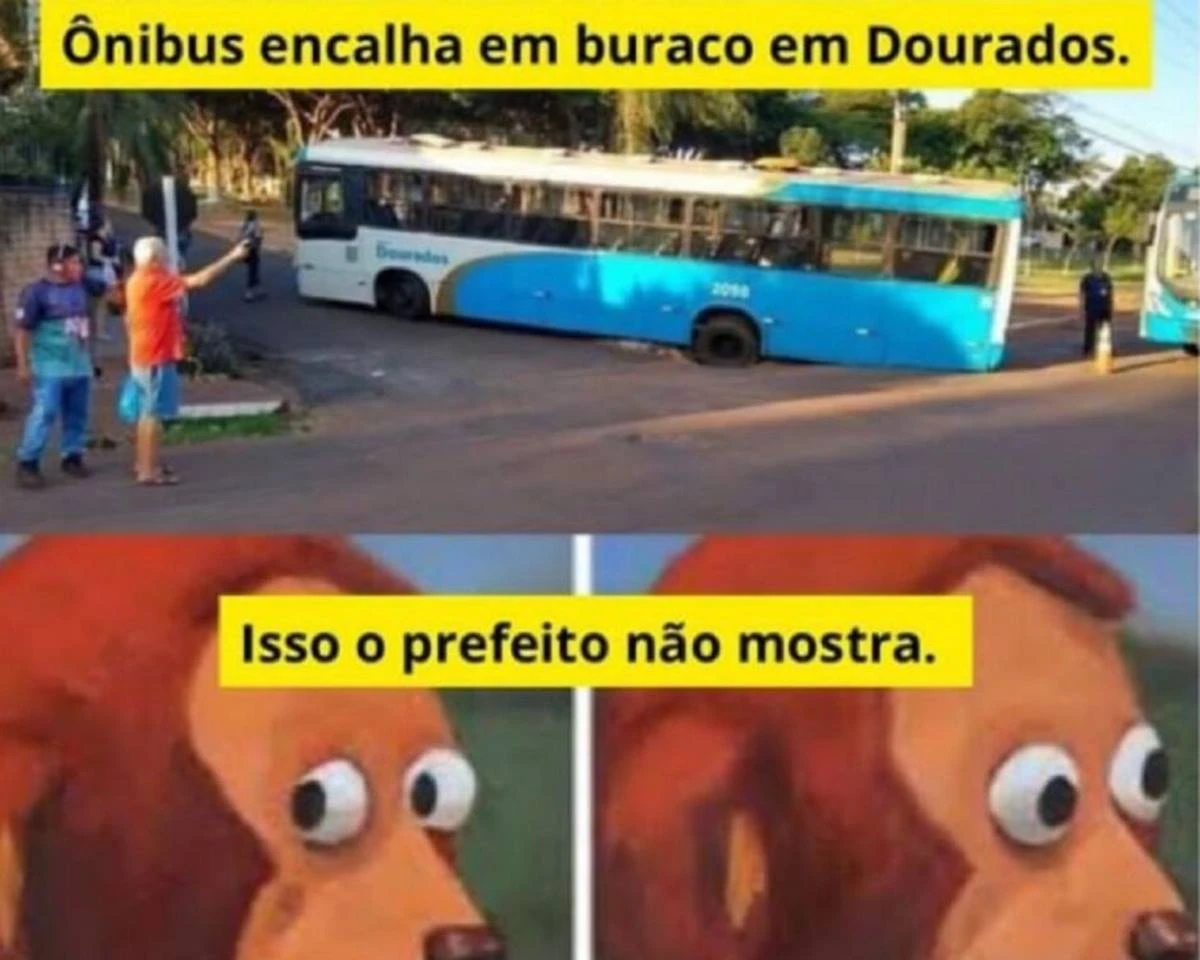 Prefeito se dói com crítica a buracos, aciona Justiça e toma invertida