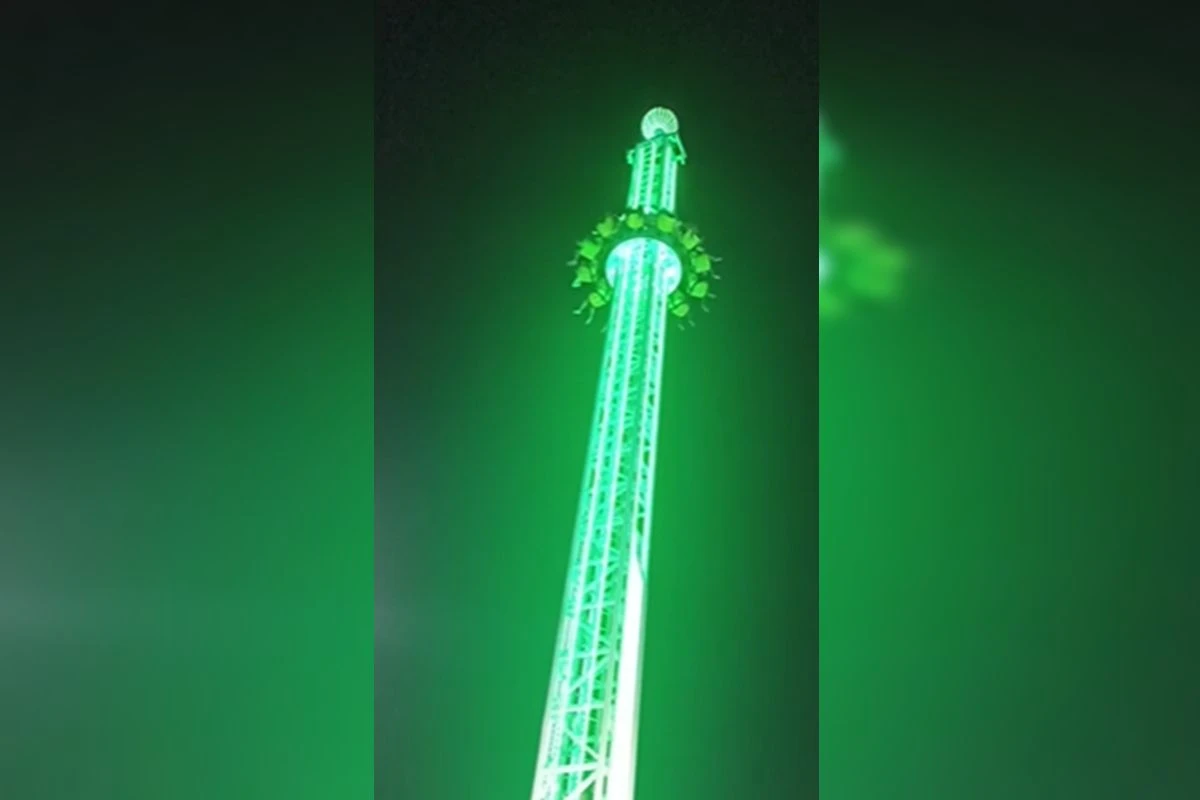 Brinquedo em parque do DF trava no alto e assusta frequentadores