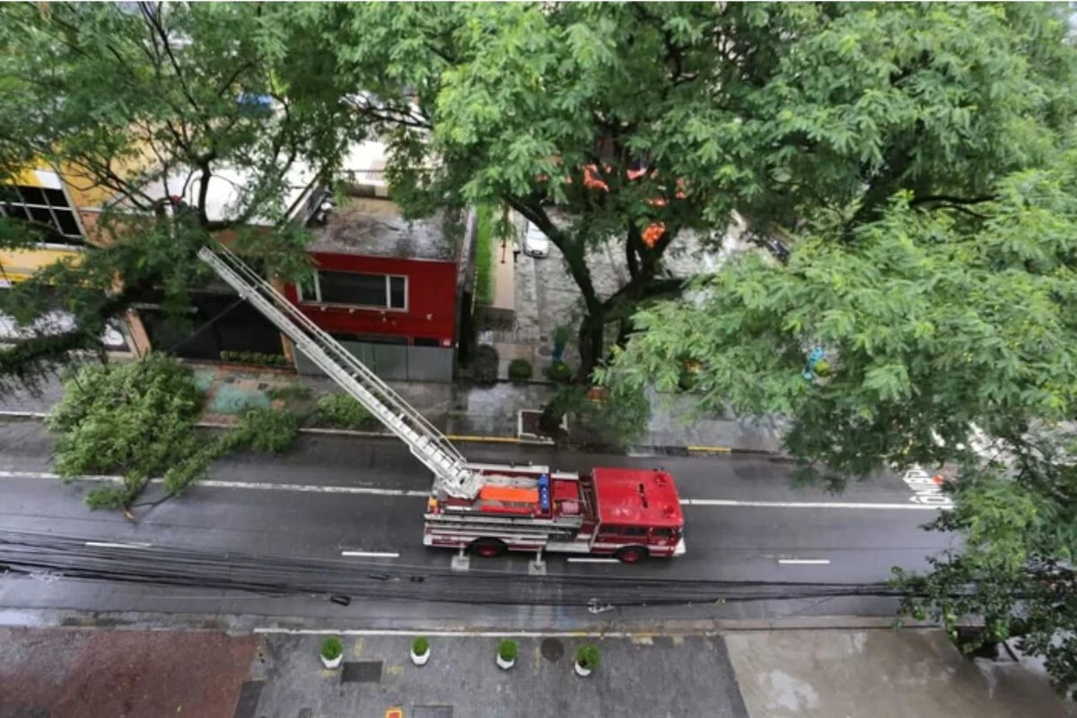 Homem sofre fratura exposta após cair de andaime no centro de SP