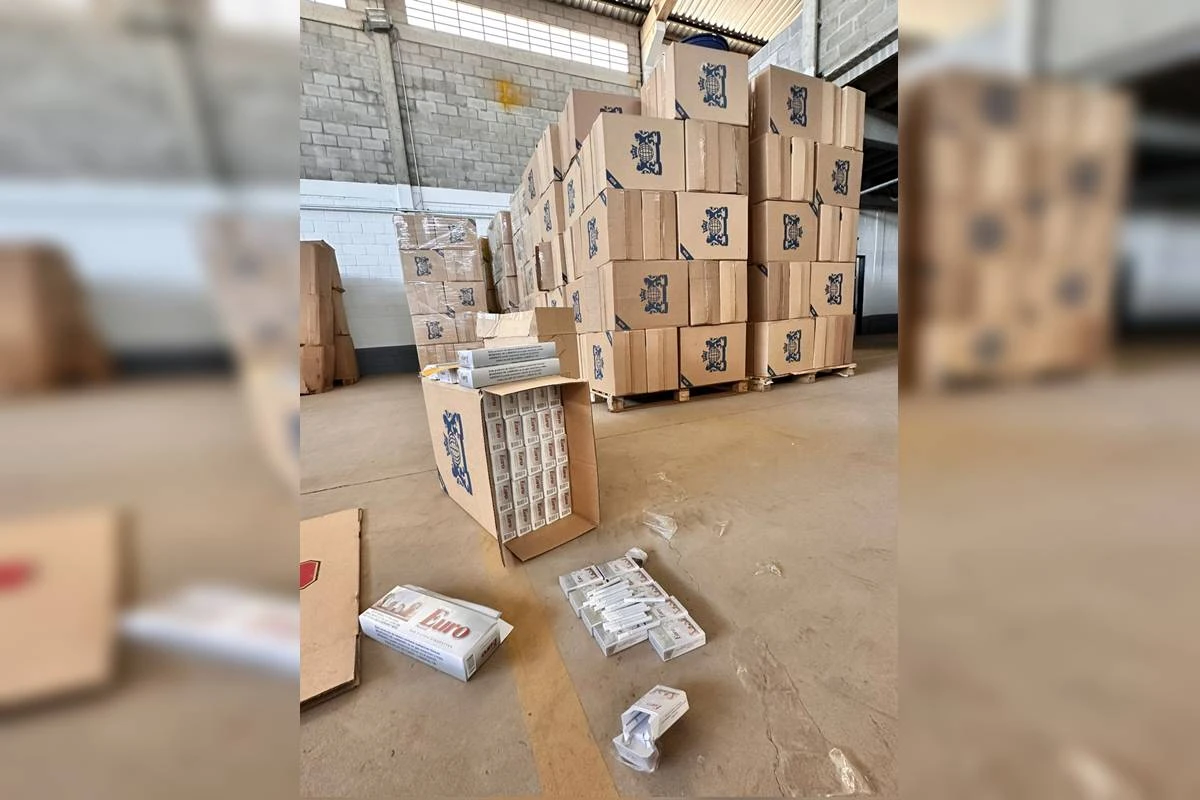PCDF encontra galpão com 360 mil maços de cigarros falsos e 5 t de fumo