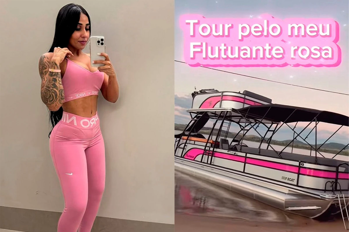 Vídeo: influencer do Tigrinho comprou flutuante rosa e publicou tour