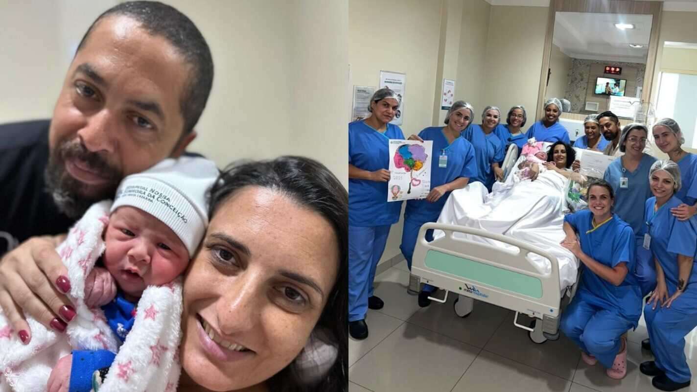 Bebê “arco-íris” nasce em Santa Catarina e encanta equipe do hospital