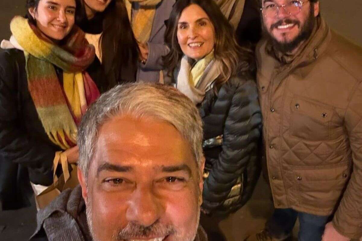 Foto: William Bonner e Fátima Bernardes posam juntos em viagem