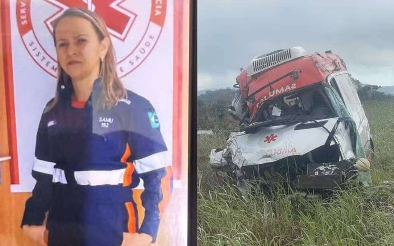 Acidente com ambulância do Samu mata técnica e fere médica em Goiás