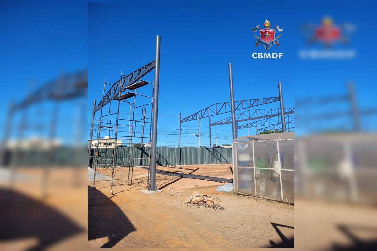 Operário morre após ser atingido por estrutura metálica em obra no DF