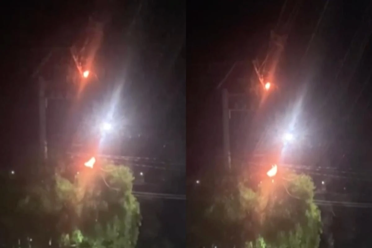 Pipa faz rede elétrica pegar fogo e deixa bairro sem energia em SP