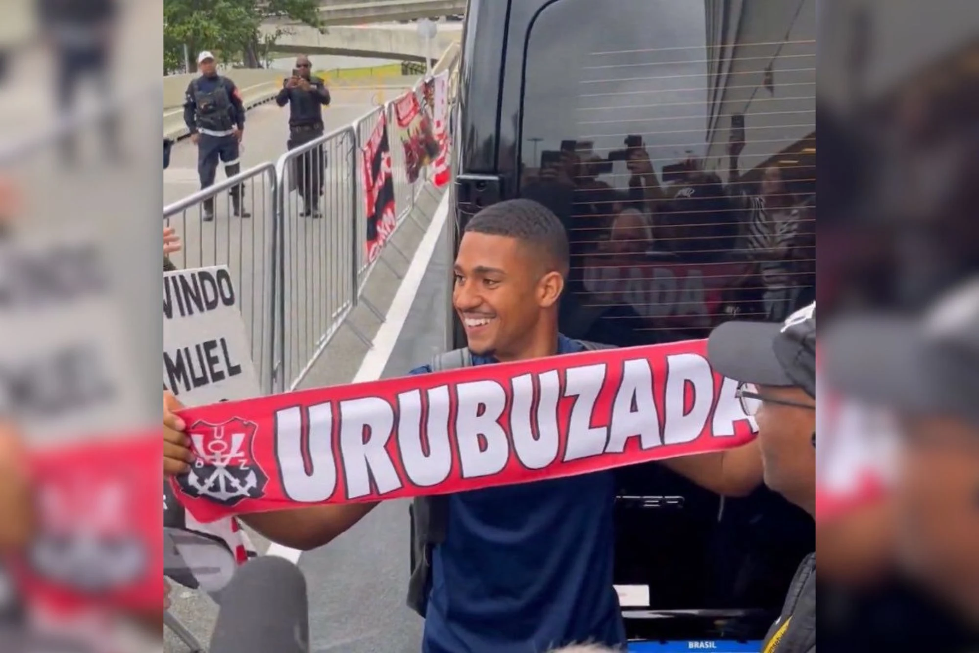 Vídeo: novo reforço do Flamengo, Samuel Lino desembarca no RJ